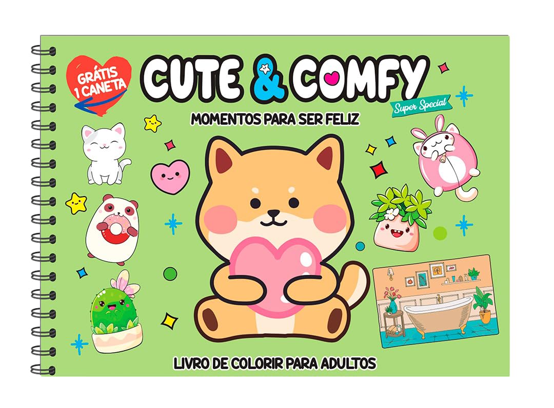 Livro de Colorir Cute & Comfy Capa Dura com Laminação – Super Special Edição 02