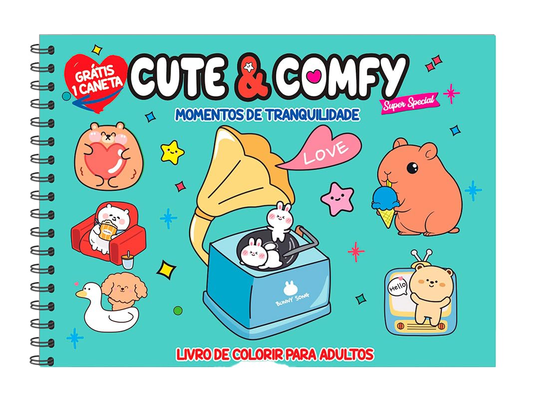 Livro de Colorir Cute & Comfy Capa Dura com Laminação – Super Special Edição 06