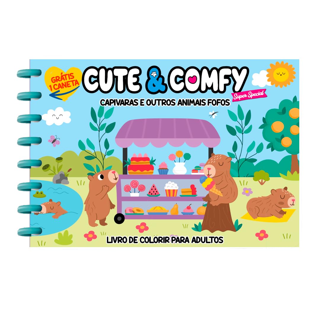 Livro de Colorir Cute & Comfy Capa Dura com Laminação – Super Special Edição 04