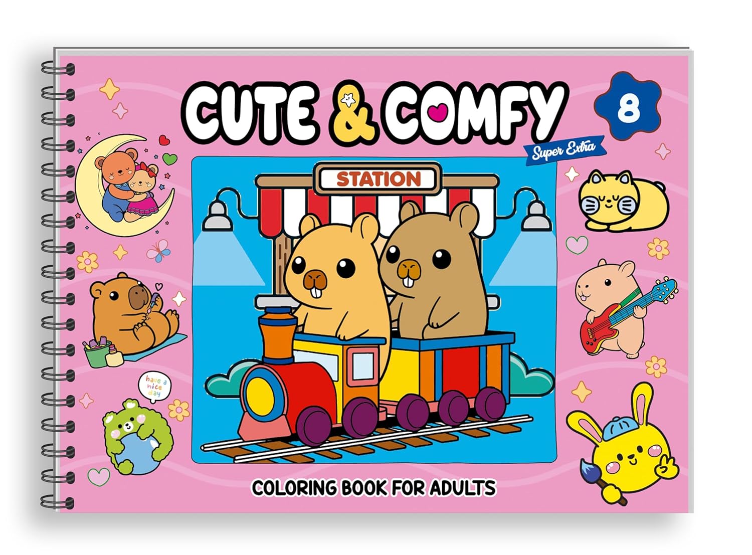 Livro de Colorir Cute & Comfy Capa Dura com Laminação – Extra Edição 08