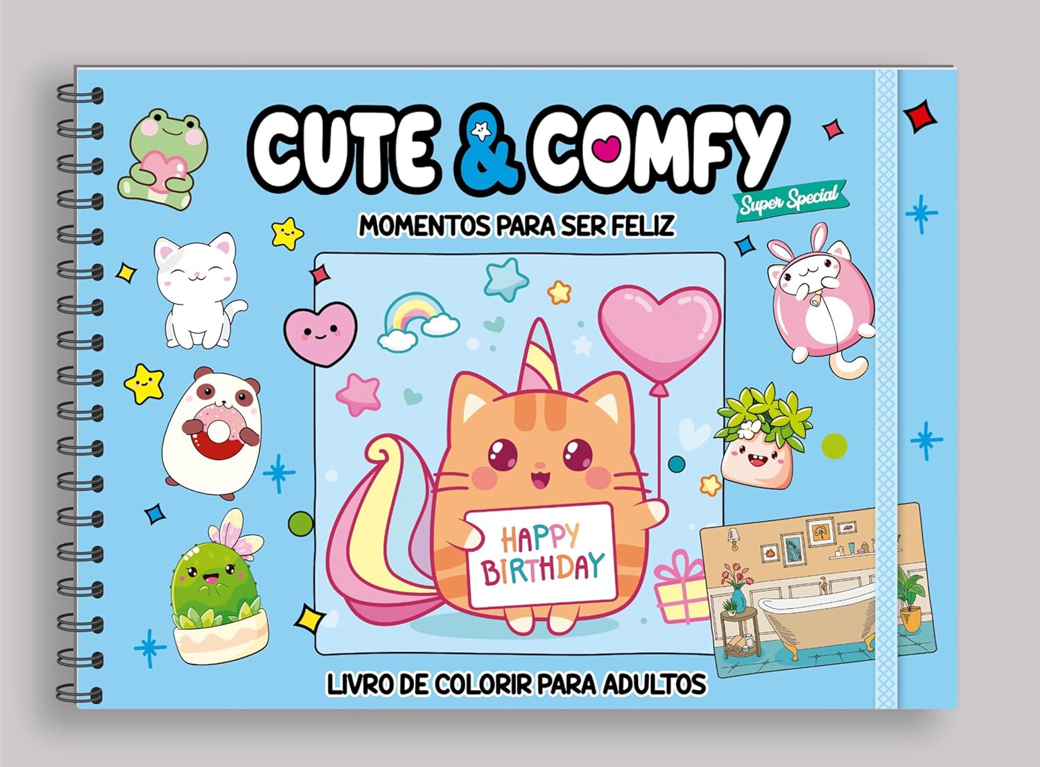 Livro de Colorir Cute & Comfy Capa Dura com Laminação – Super Special Edição 12