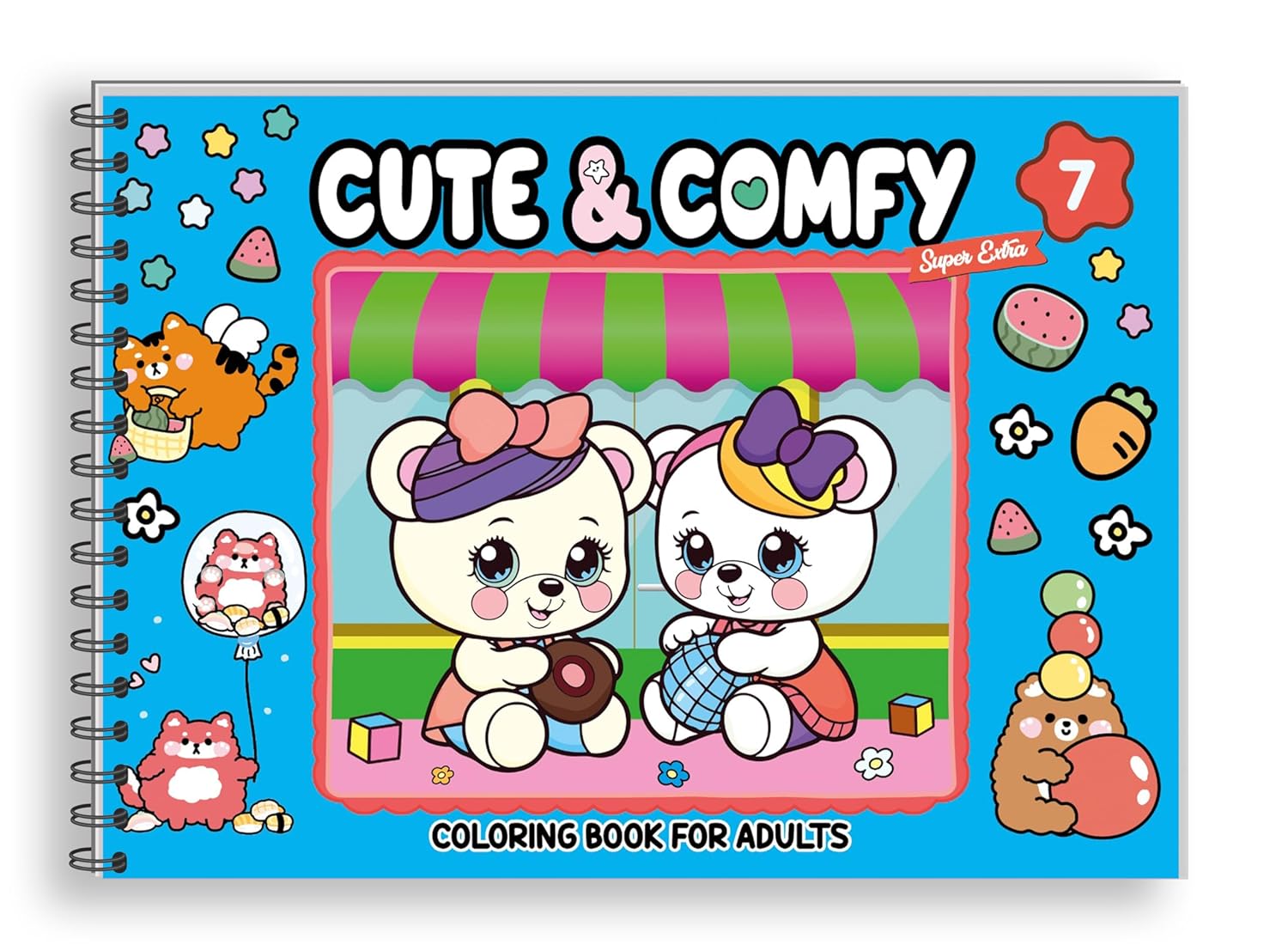 Livro de Colorir Cute & Comfy Capa Dura com Laminação – Extra Edição 07