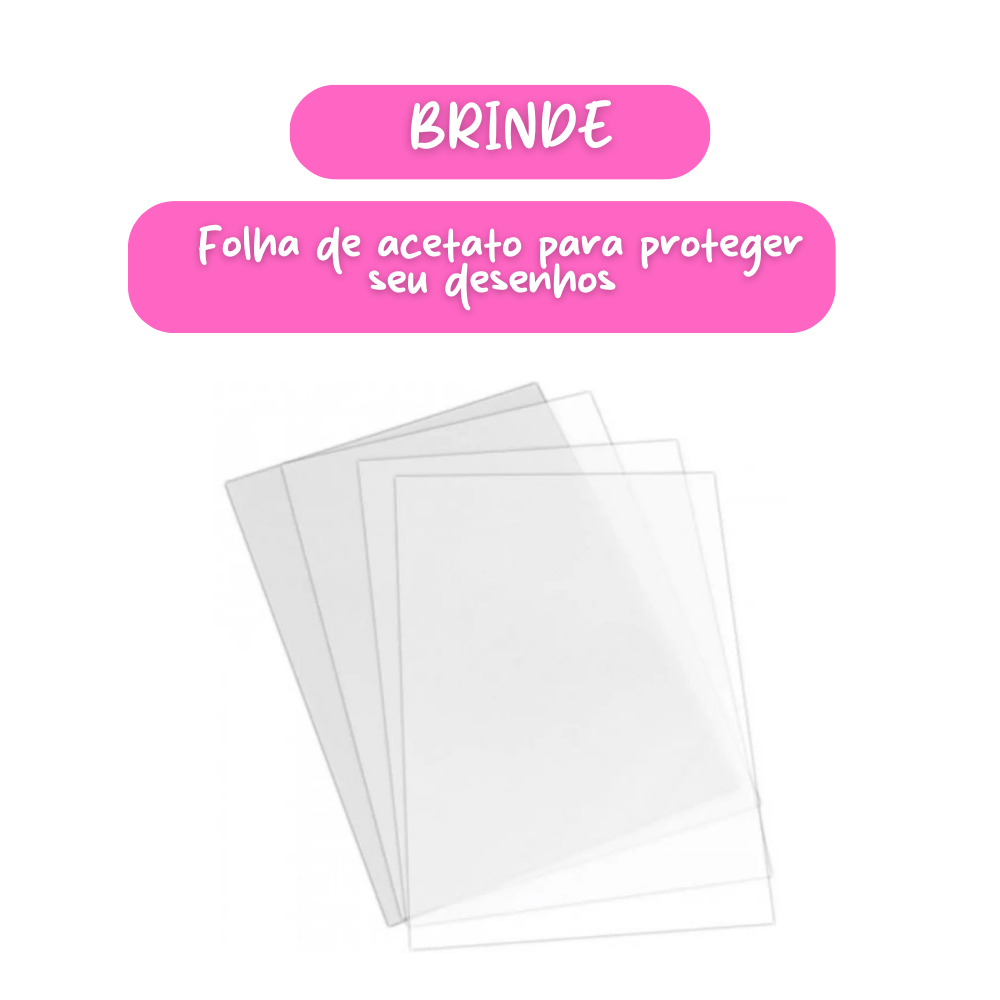 Livro de Colorir Bobbie Goods Roxo Capa Dura com Laminação