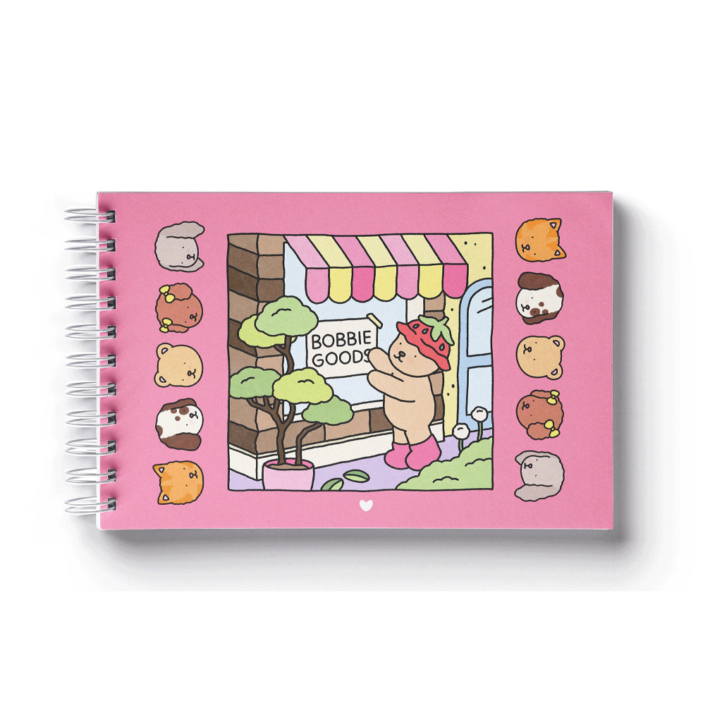 Livro de Colorir Bobbie Goods Rosa Capa Dura com Laminação