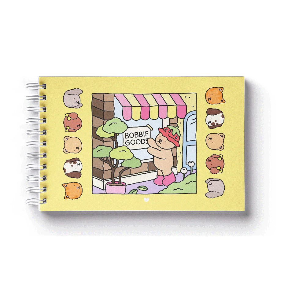 Livro de Colorir Bobbie Goods Amarelo Capa Dura com Laminação