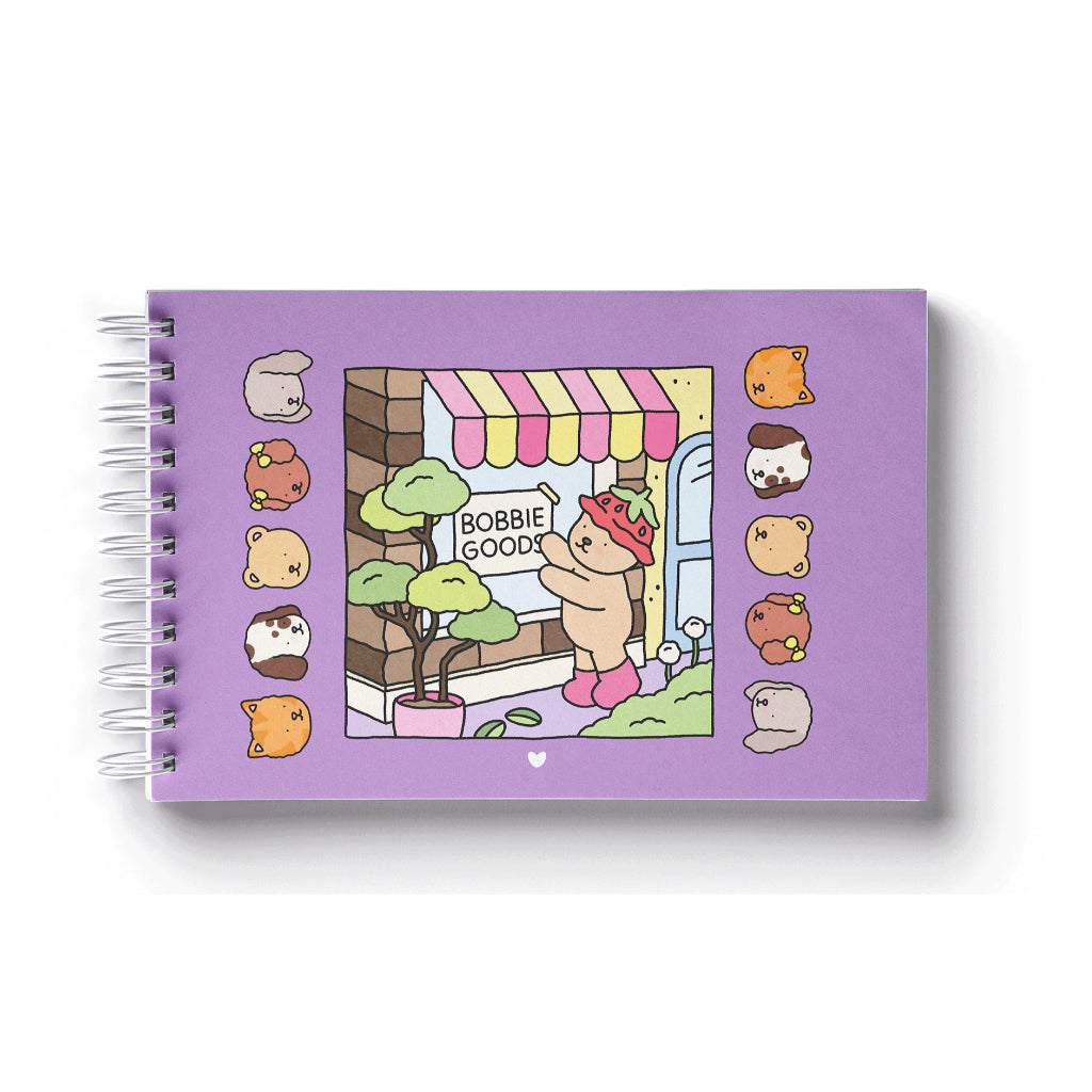 Livro de Colorir Bobbie Goods Roxo Capa Dura com Laminação