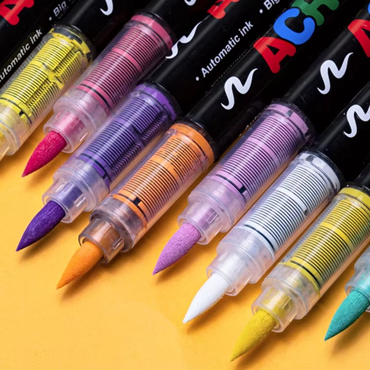 Kit de Canetas Acrylic Premium 12 Cores + 3 Livro Bobbie Goods